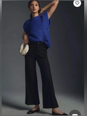 Maeve Colette Magic Fabric Crop Wide-Leg Pants by Anthropologie size 29